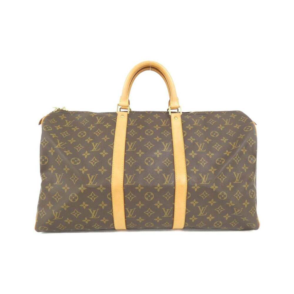 LOUIS VUITTON Authentic Brown Monogram Keepall 50 Boston Bag